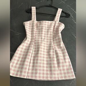 Pink and White Gingham Dress